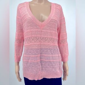 NWT New-York & Co Mohair Blend Knit Pink Sweater Size M